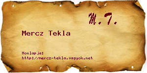 Mercz Tekla névjegykártya